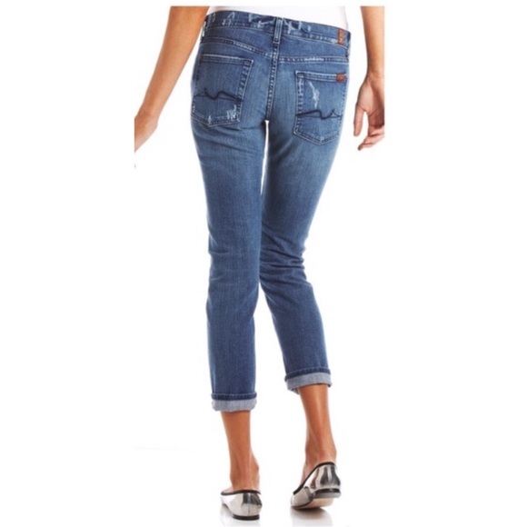 3x 👯‍♀️Host Pick⚡️ 7 for all Mankind Roxanne Flood Cropped Jeans - Picture 2 of 8